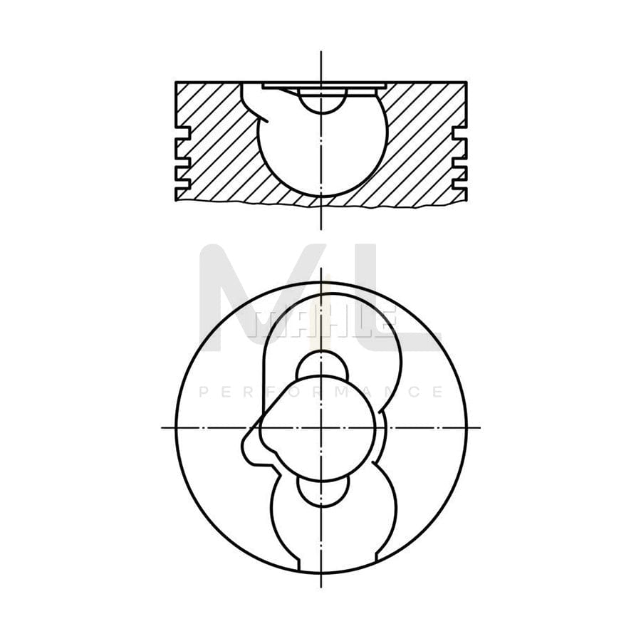 MAHLE ORIGINAL 228 29 10 Piston 125,0 mm, with piston ring carrier, without cooling duct | ML Performance Car Parts