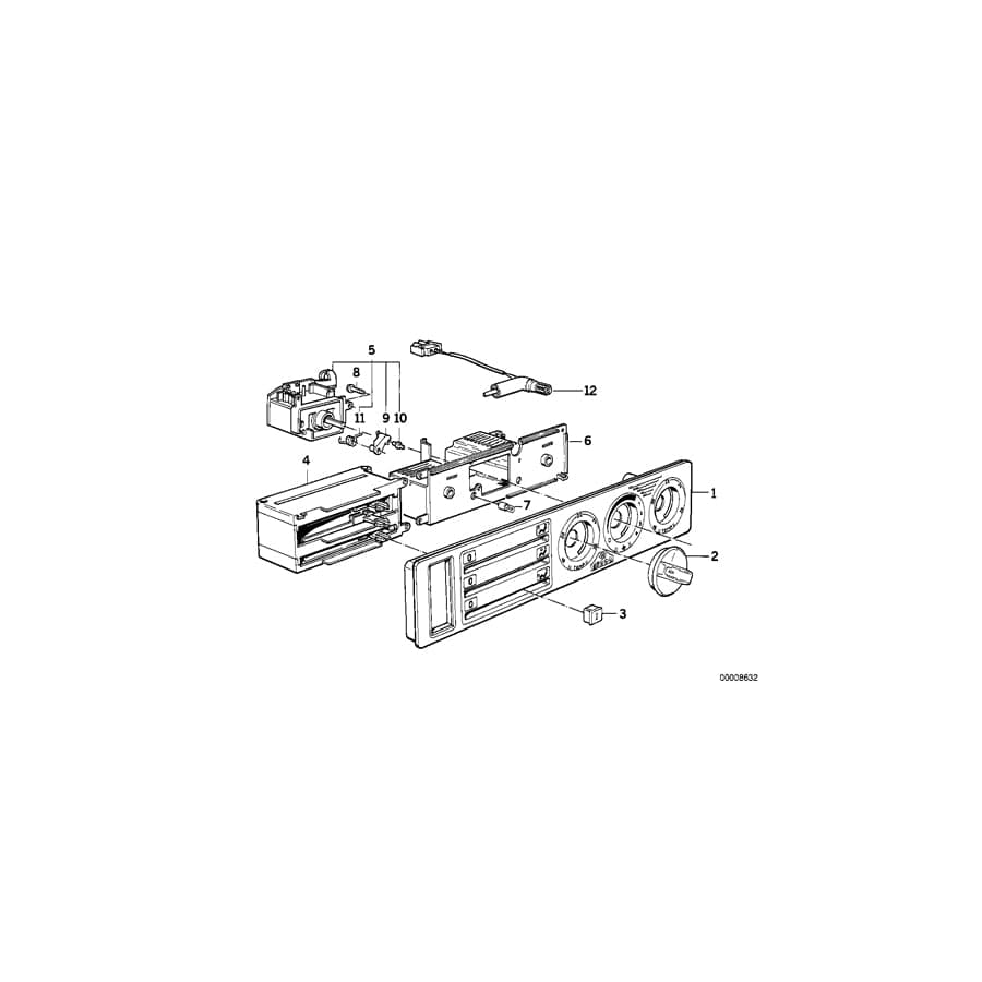 Genuine BMW 64111384295 E34 Heater Control (Inc. 525tds, 525i & 518g) | ML Performance UK Car Parts