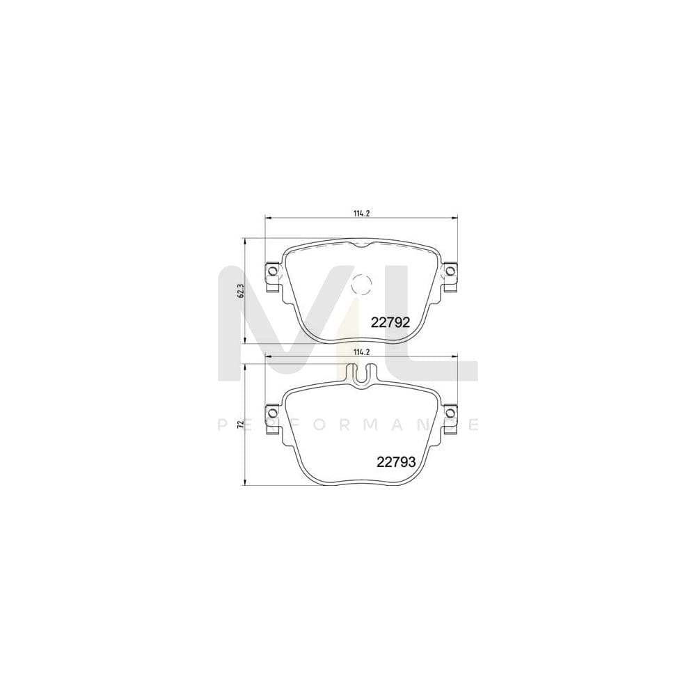 Brembo P 50 141 Brake Pad Set Prepared For Wear Indicator, With Brake Caliper Screws | ML Performance Car Parts