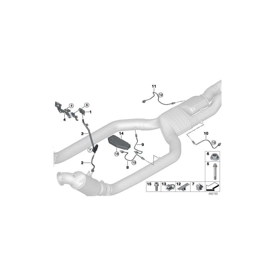 Genuine BMW 11788744028 RR11 RR31 RR5 Temperature Sensor, Exhaust L=230 (Inc. Wraith, Cullinan Black Badge & Phantom) | ML Performance UK Car Parts