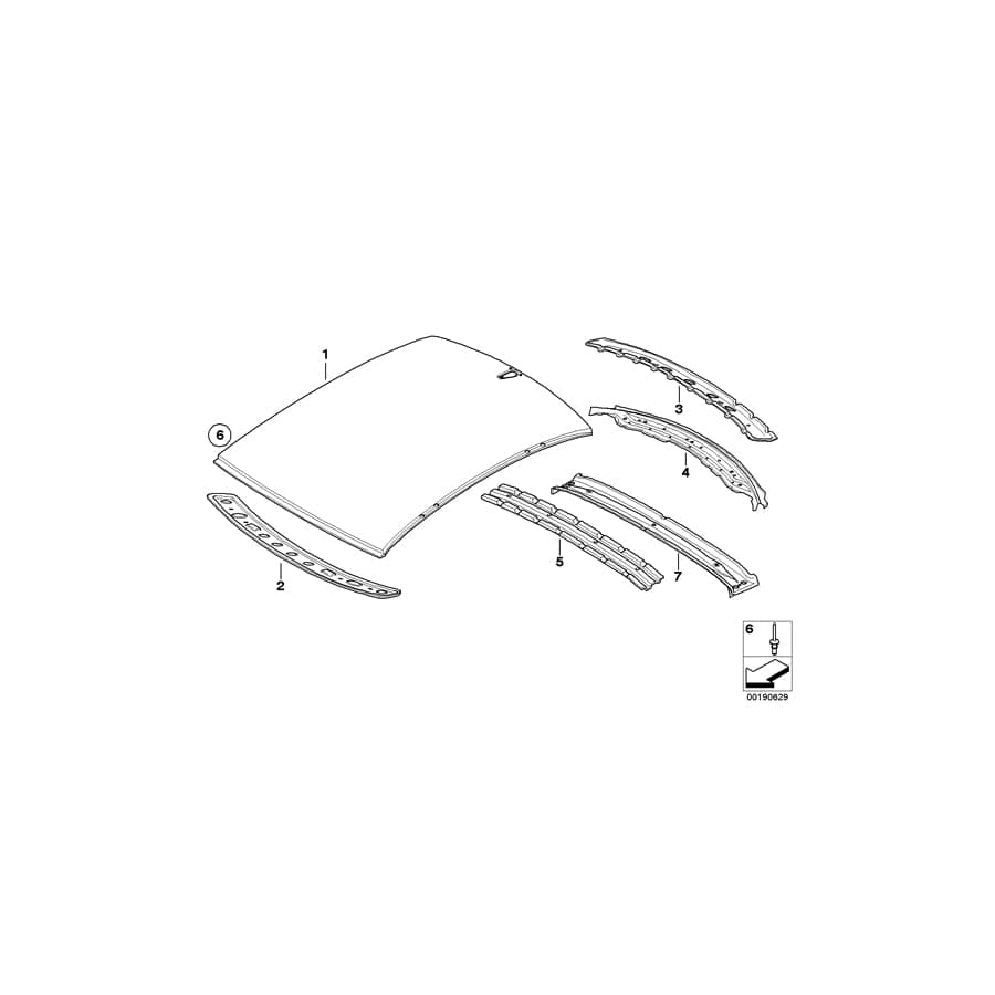 Genuine BMW 41327111310 E60 Rear Window Frame Upper Part (Inc. 550i, 530d & 535d) | ML Performance UK Car Parts