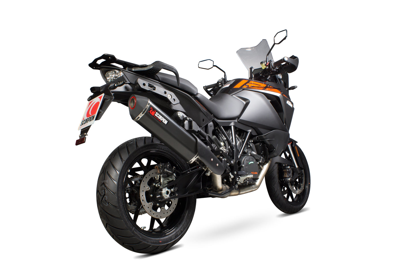 Scorpion RKT86BCER KTM 1290 Super Adventure Serket Parallel Slip-On - Black Ceramic Coated Sleeve | ML Performance UK UK