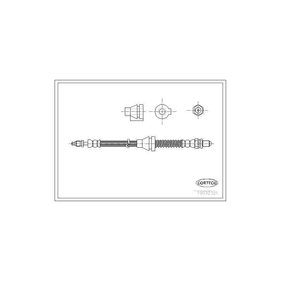 Corteco 19032321 Brake Hose For Ford Ka Hatchback (Rb) | ML Performance UK