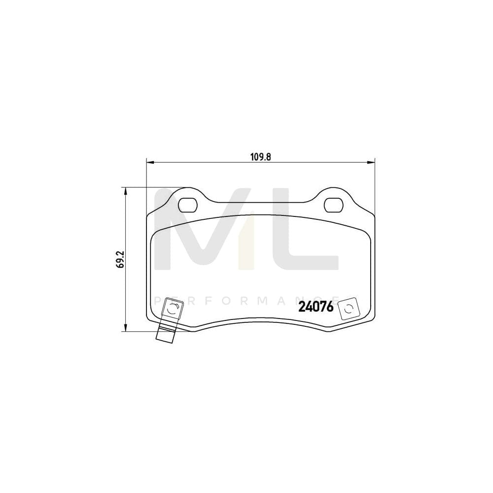 Brembo P 11 024 Brake Pad Set With Acoustic Wear Warning | ML Performance Car Parts