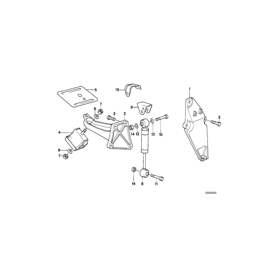 Genuine BMW 11811135765 E34 Supporting Bracket Left (Inc. 524td) | ML Performance UK Car Parts