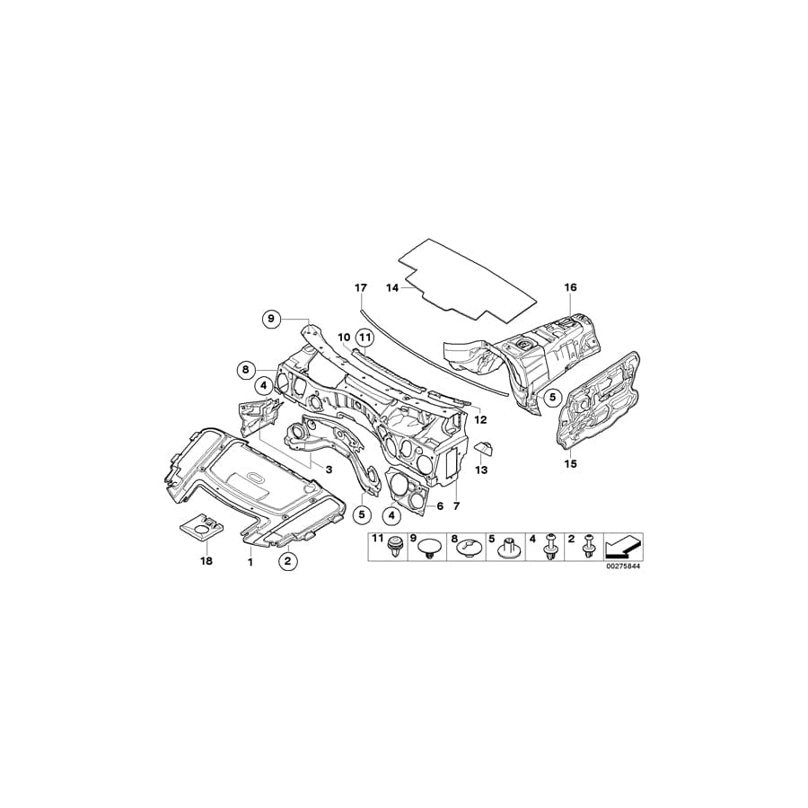 Genuine BMW 51487117335 E90 E92 Sound Insulation, Tunnel (Inc. 330xd, 320xd & 325xi) | ML Performance UK Car Parts