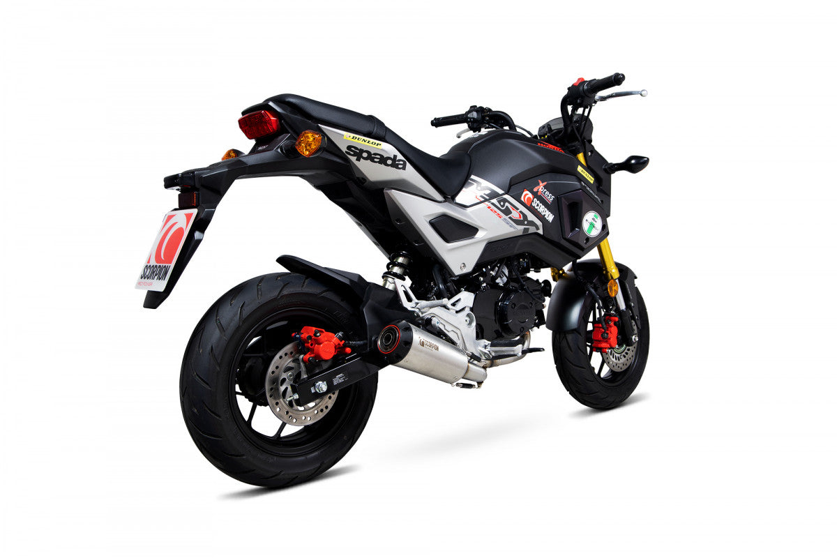 Scorpion PHA192SYSSEO Honda MSX 125 Red Power Full System - Brushed Stainless Steel Sleeve | ML Performance UK UK