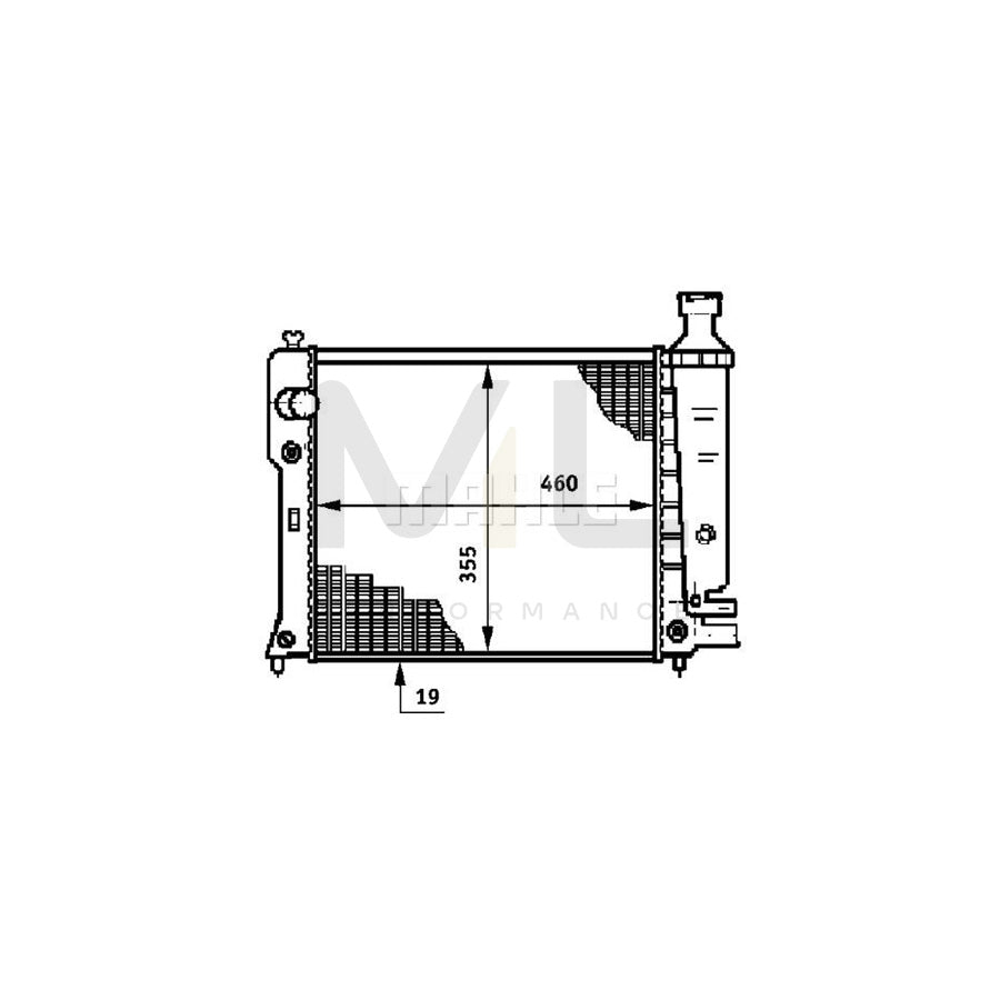 MAHLE ORIGINAL CR 601 000S Engine radiator for PEUGEOT 405 Mechanically jointed cooling fins, Manual Transmission | ML Performance Car Parts