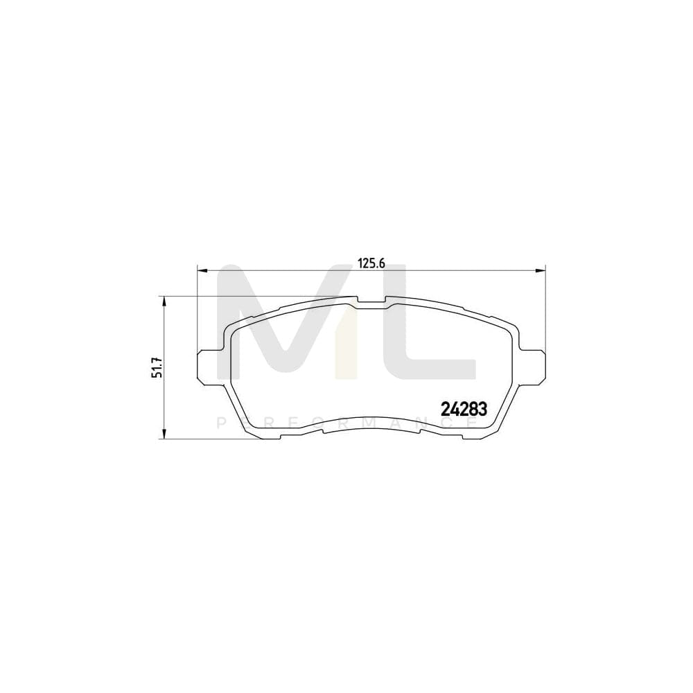 Brembo P 24 072X Brake Pad Set Excl. Wear Warning Contact | ML Performance Car Parts