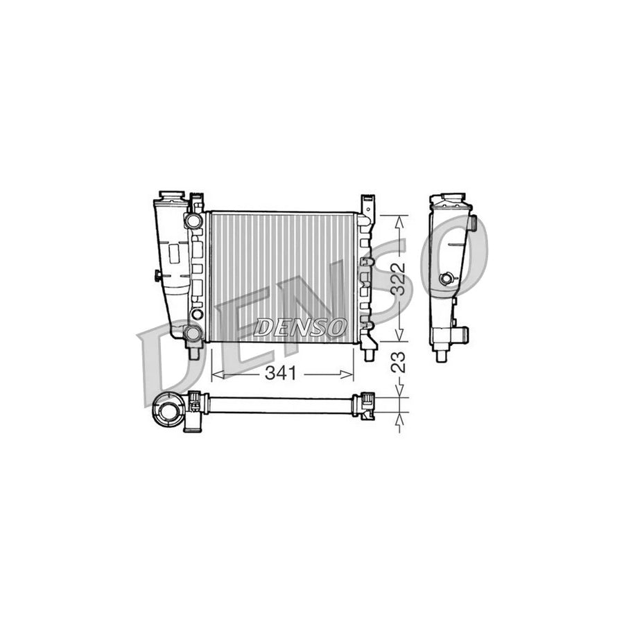 Denso DRM09141 Drm09141 Engine Radiator For Fiat Uno Hatchback (146) | ML Performance UK