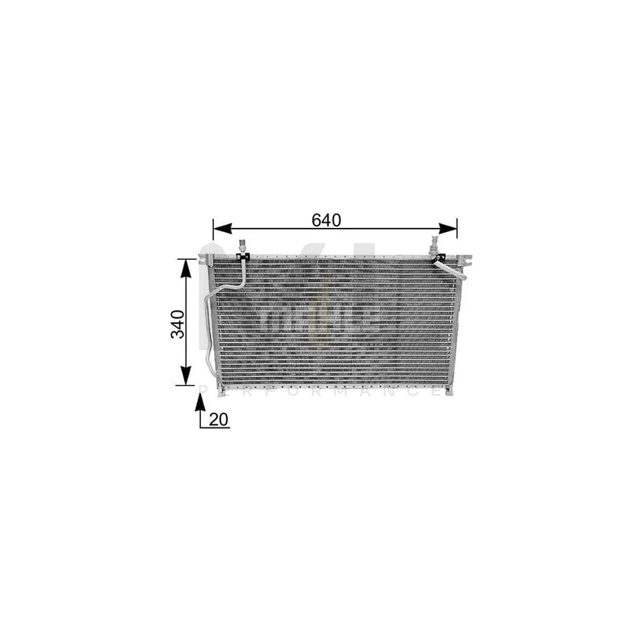 MAHLE ORIGINAL AC 185 000S Air conditioning condenser without dryer | ML Performance Car Parts