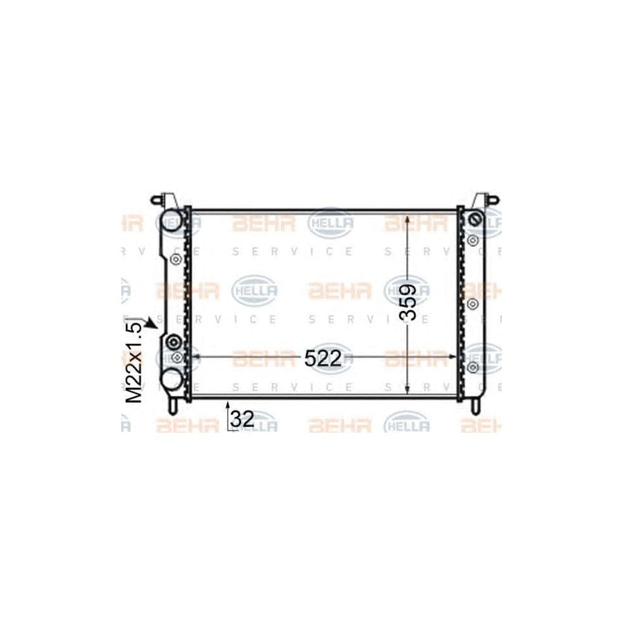 Hella 8MK 376 704-784 Engine Radiator