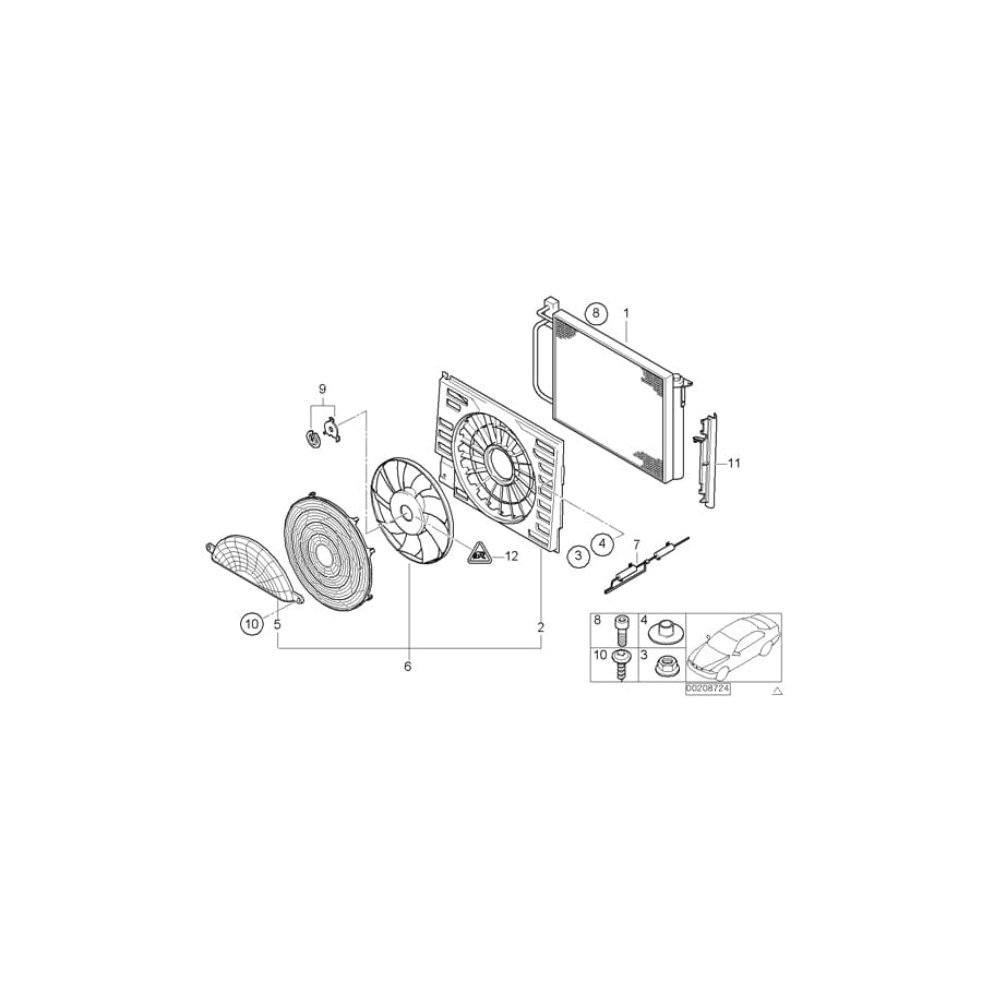 Genuine BMW 64546919056 E38 Pusher Fan (Inc.  & 740d) | ML Performance UK Car Parts