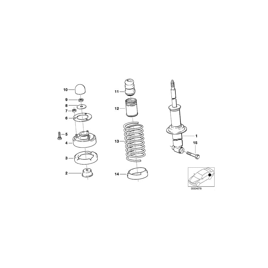 Genuine BMW 33532226673 E34 Coil Spring (Inc. 524td, 525i & 535i) | ML Performance UK Car Parts