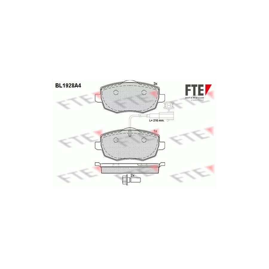 Fte BL1928A4 Brake Pad Set For Lancia Ypsilon Ii (843) | ML Performance UK Car Parts