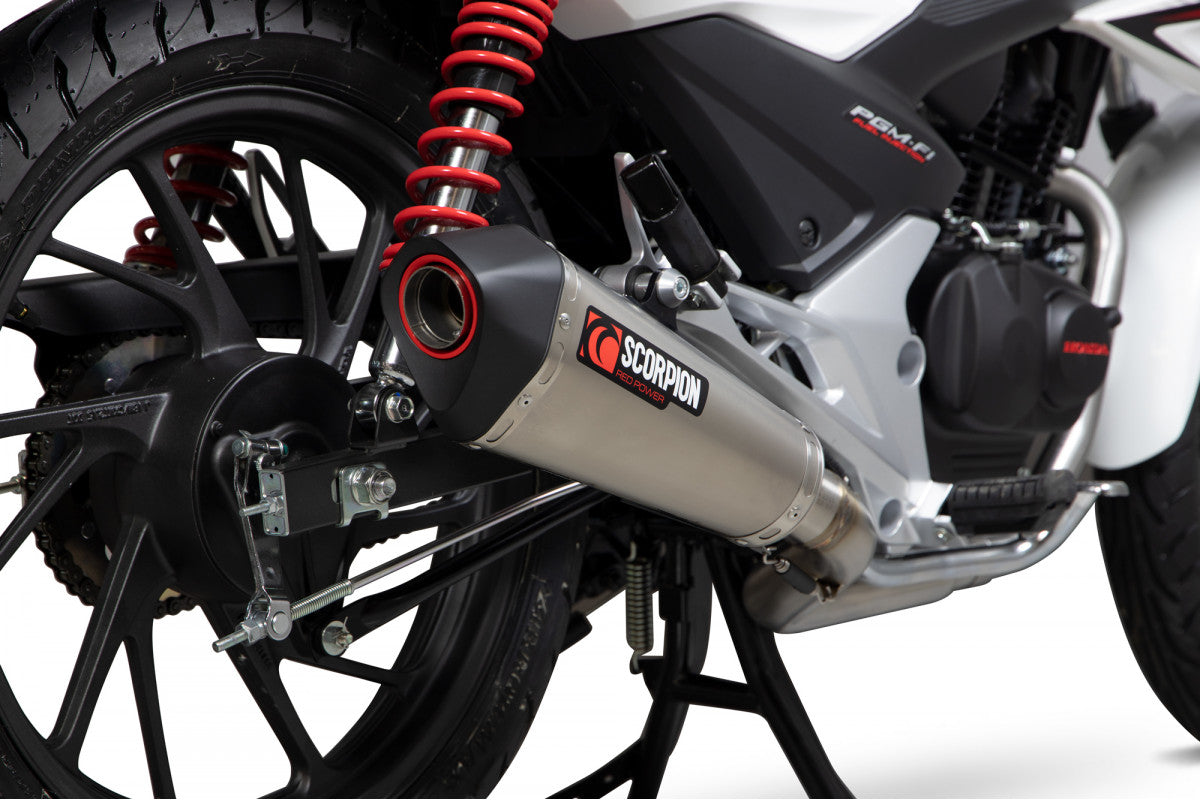 Scorpion RHA182SYSTEO Honda CB125 F Serket Taper Full System - Titanium Sleeve | ML Performance UK UK