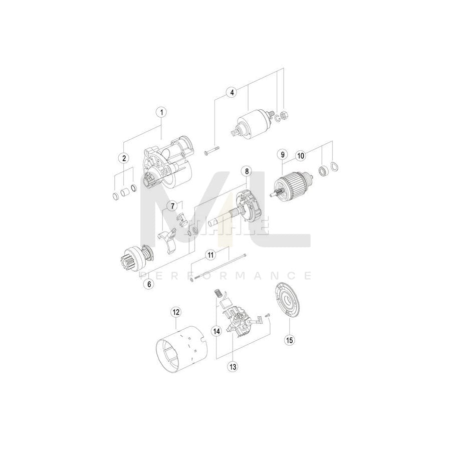 MAHLE ORIGINAL MS 410 Starter motor 12V 1,1kW, Teeth Quant.: 10 | ML Performance Car Parts