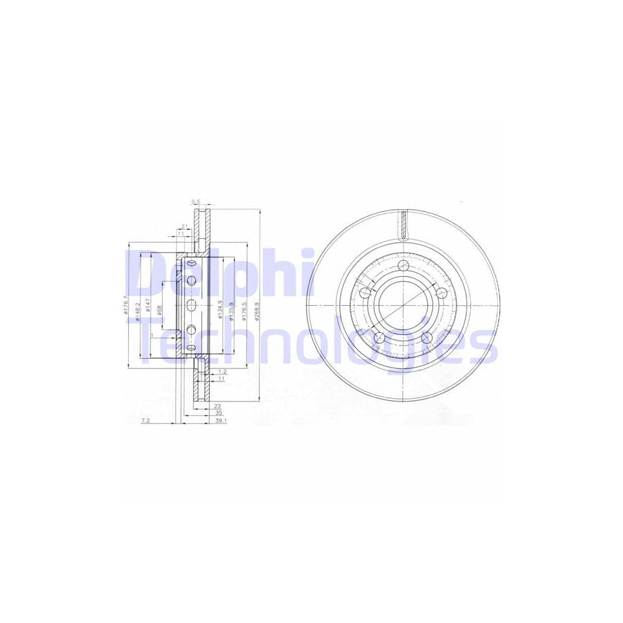 Delphi Bg3525 Brake Disc