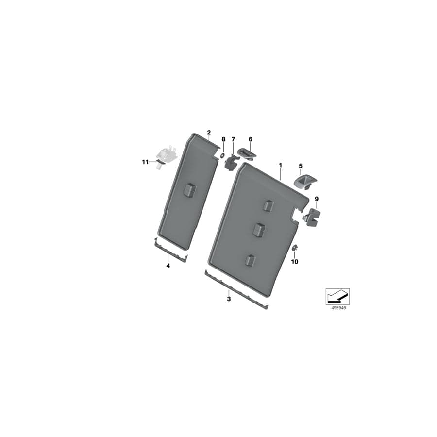 Genuine BMW 52207498877 G05 Trim Panel Rear Panel, Left ANTHRAZIT (Inc. X5 M50iX, X5 30iX & X5 45eX) | ML Performance UK Car Parts