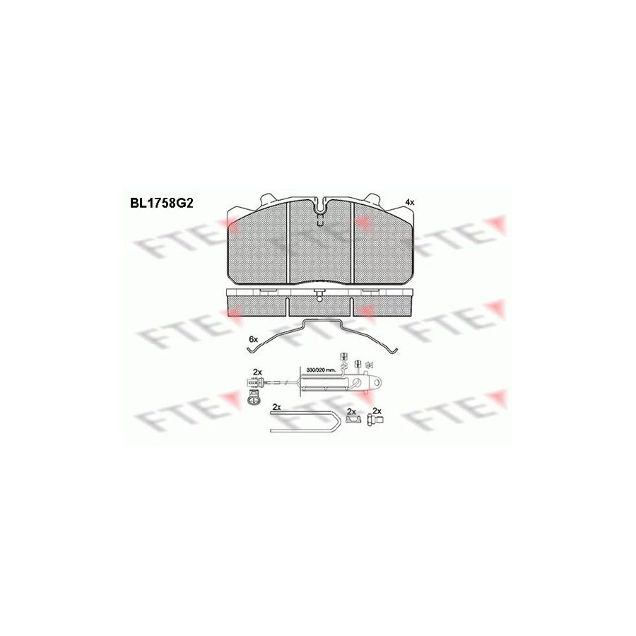 Fte 9500042 Brake Pad Set | ML Performance UK Car Parts