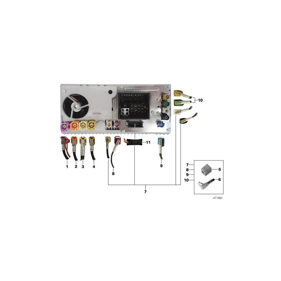 Genuine BMW 61116991466 G30 G31 F90 Connecting Line Headunit Basis - Cid L= 1120 mm (Inc. 530eX, 520i 1.6 & M550iX) | ML Performance UK Car Parts