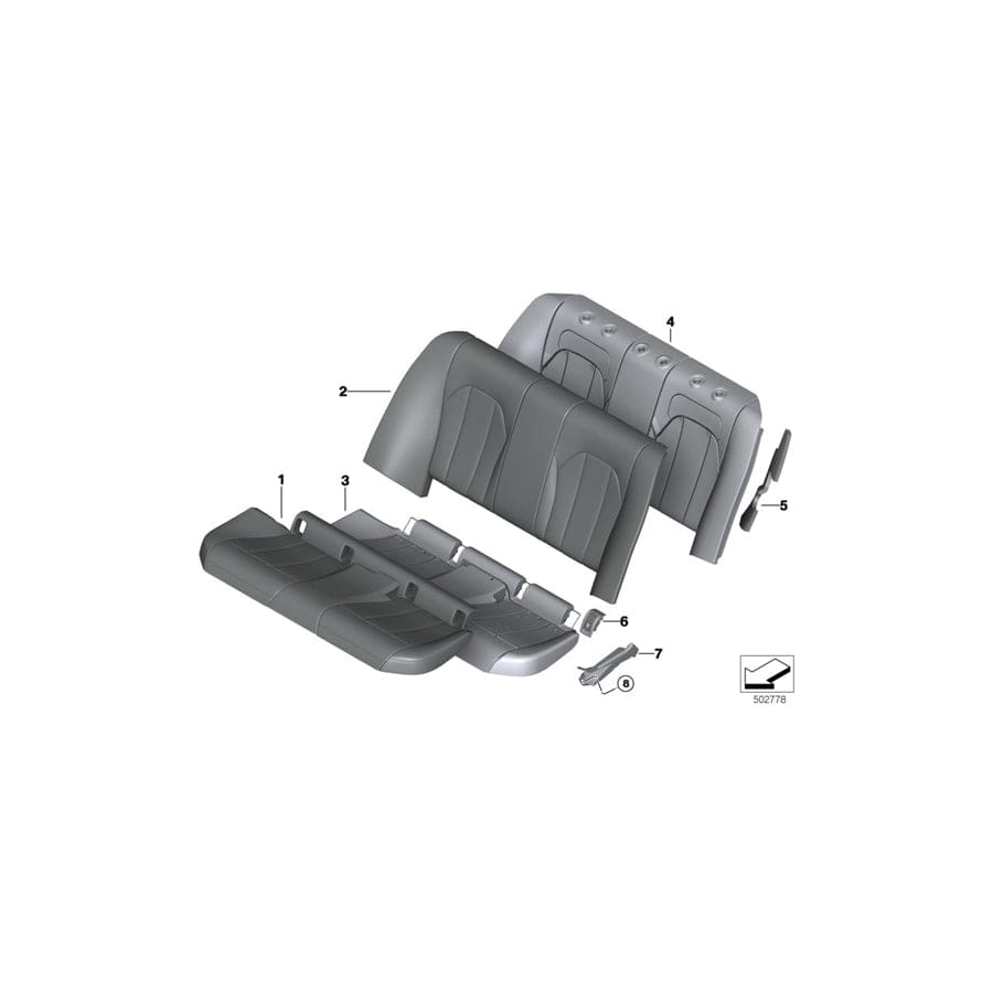 Genuine BMW 52209108438 G20 G21 Cover Isofix Right SCHWARZ (Inc. M340i, 330iX & 320dX) | ML Performance UK Car Parts