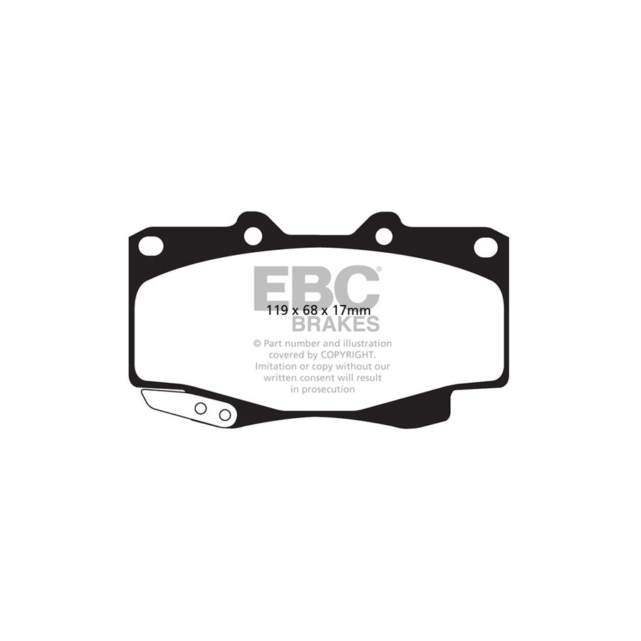 EBC DP42005R Toyota Hi-Lux Yellowstuff Front Brake Pads 2 | ML Performance UK Car Parts