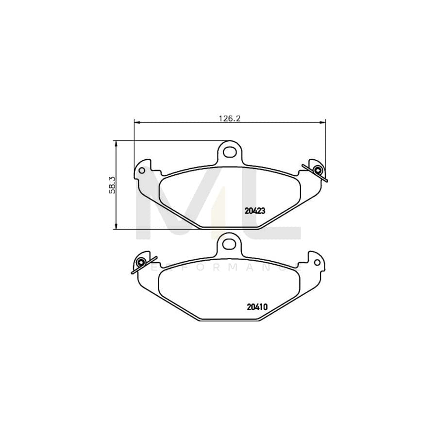 TEXTAR 2041002 Brake pad set not prepared for wear indicator | ML Performance Car Parts