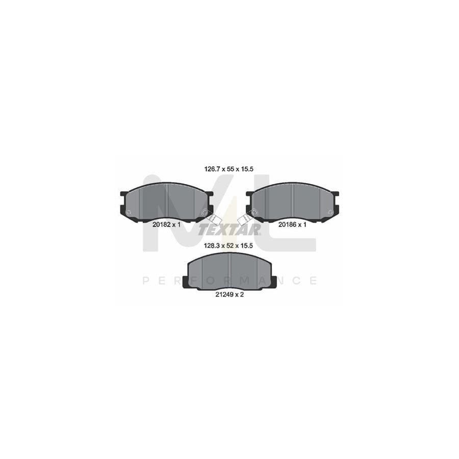 TEXTAR 2018201 Brake pad set with acoustic wear warning | ML Performance Car Parts