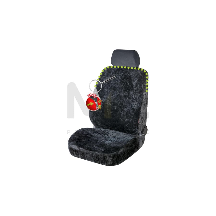 WALSER 20033 Car seat cover Black, Sheepskin | ML Performance Car Parts