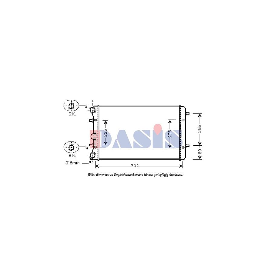 AKS Dasis 040004N Engine Radiator | ML Performance UK