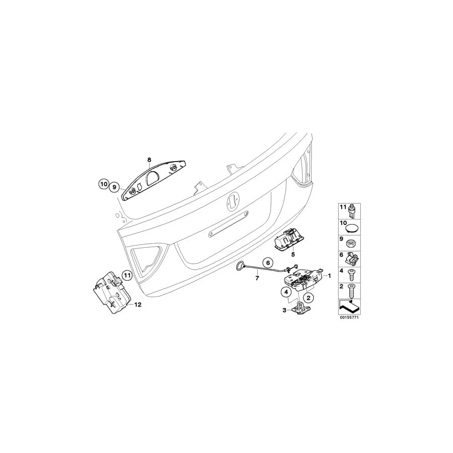 Genuine BMW 51247149539 E91 Bowden Cable, Emergency Unlocking (Inc. 325d, 330i & 316d) | ML Performance UK Car Parts