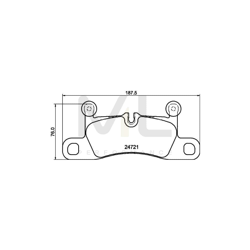 Hella 8DB 355 015-101 Brake Pad Set Prepared For Wear Indicator, With Counterweights | ML Performance Car Parts