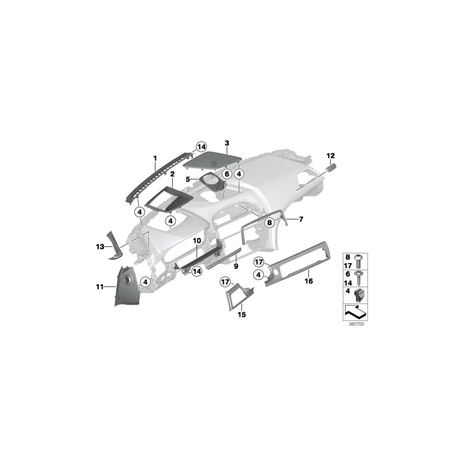 Genuine BMW 51459216618 F13 F12 Covering Right (Inc. 640i, 650iX & 640d) | ML Performance UK Car Parts