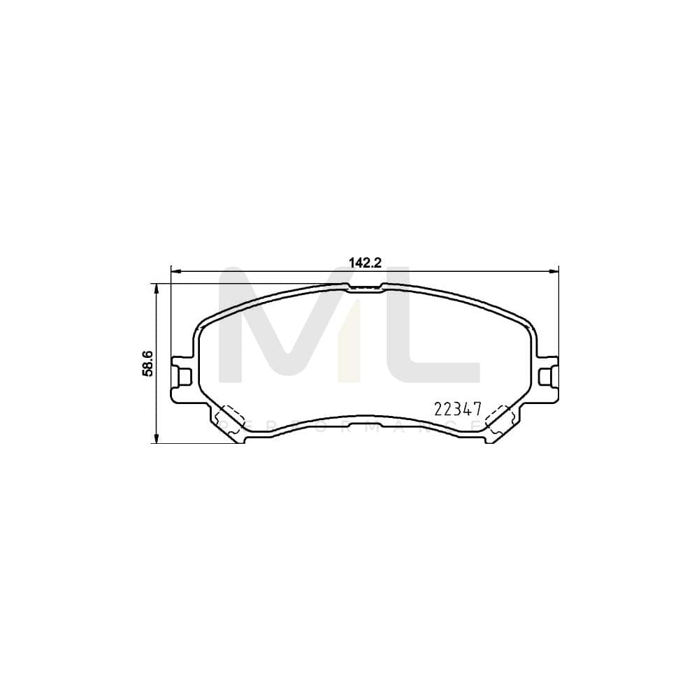 Hella 8DB 355 025-081 Brake Pad Set Prepared For Wear Indicator | ML Performance Car Parts