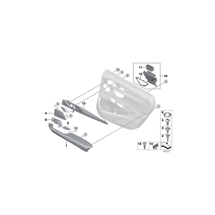 Genuine BMW 51427466753 G32 Armrest, Rear Left COGNAC (Inc. 620d, 640dX & 640iX) | ML Performance UK