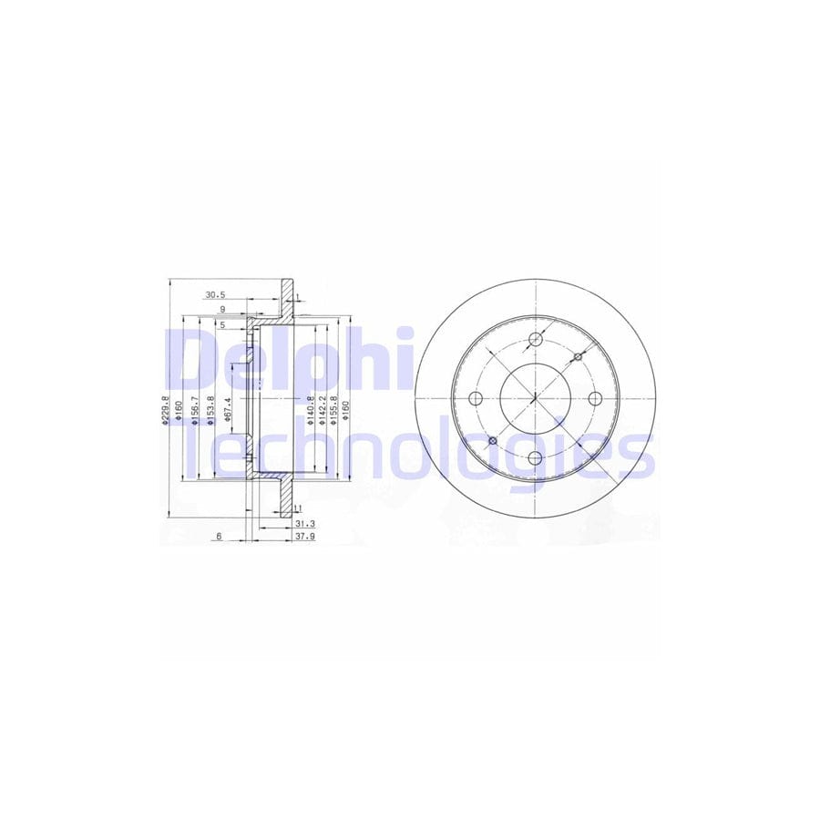 Delphi Bg3618 Brake Disc