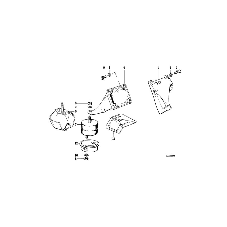 Genuine BMW 11811130428 E28 Rubber Mounting (Inc. 520i & 525e) | ML Performance UK Car Parts