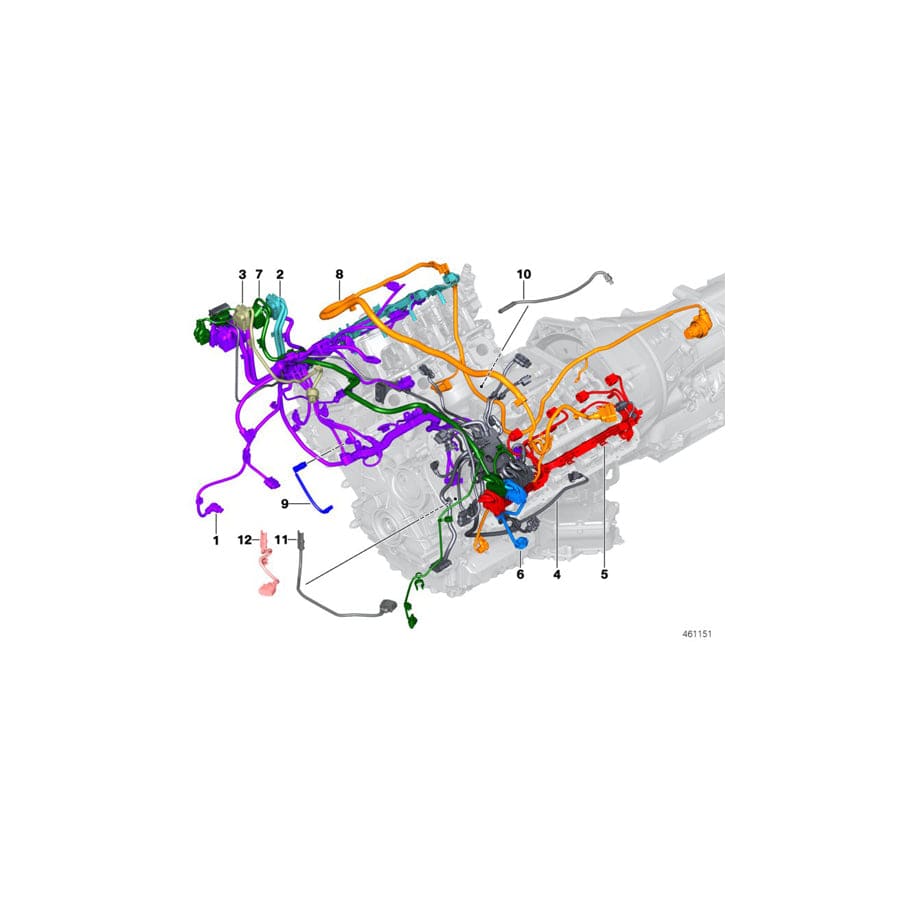 Genuine BMW 12518654414 G12 G11 G30 Wiring Harness, Engine Sensor Module 45017 (Inc. 750iX, M550iX & 750i) | ML Performance UK Car Parts