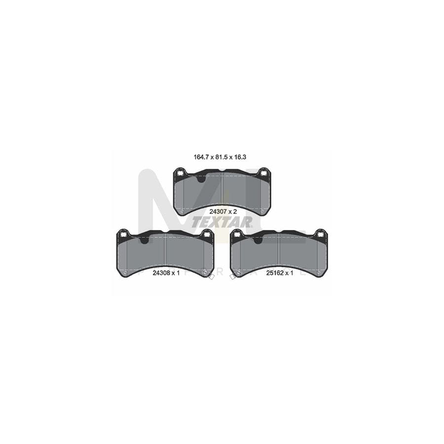 TEXTAR 2430701 Brake pad set for LEXUS IS II Saloon (XE20) with acoustic wear warning | ML Performance Car Parts