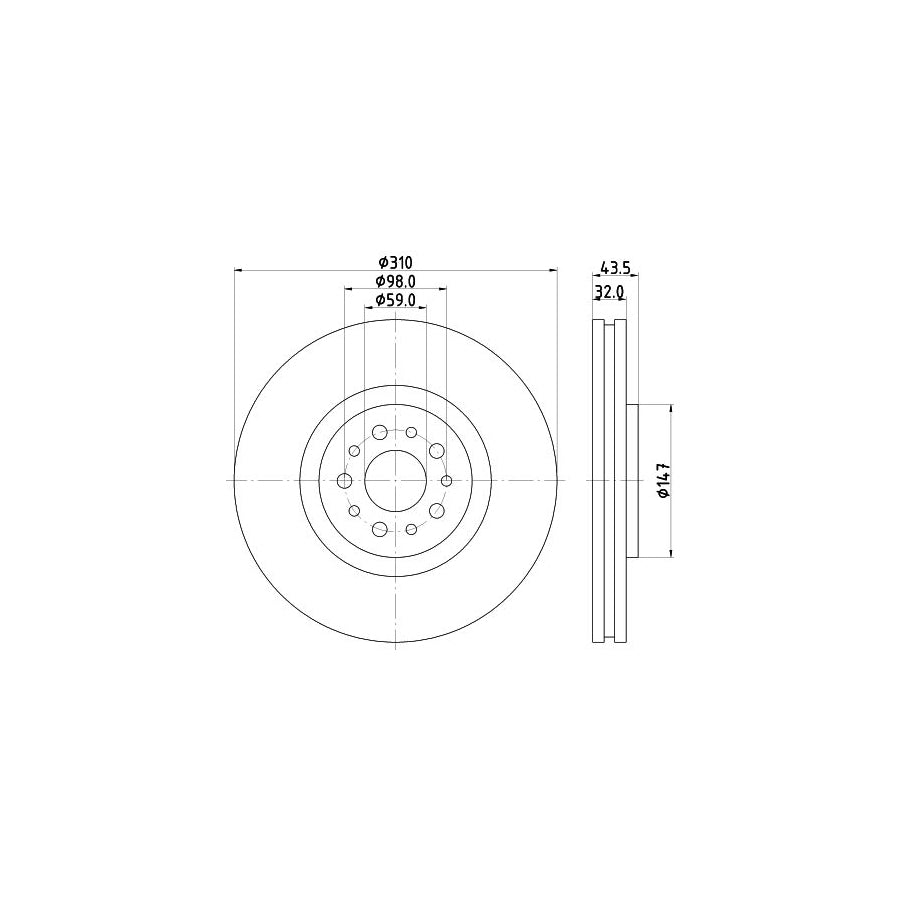 Hella 8FH 351 312-441 Heater Matrix