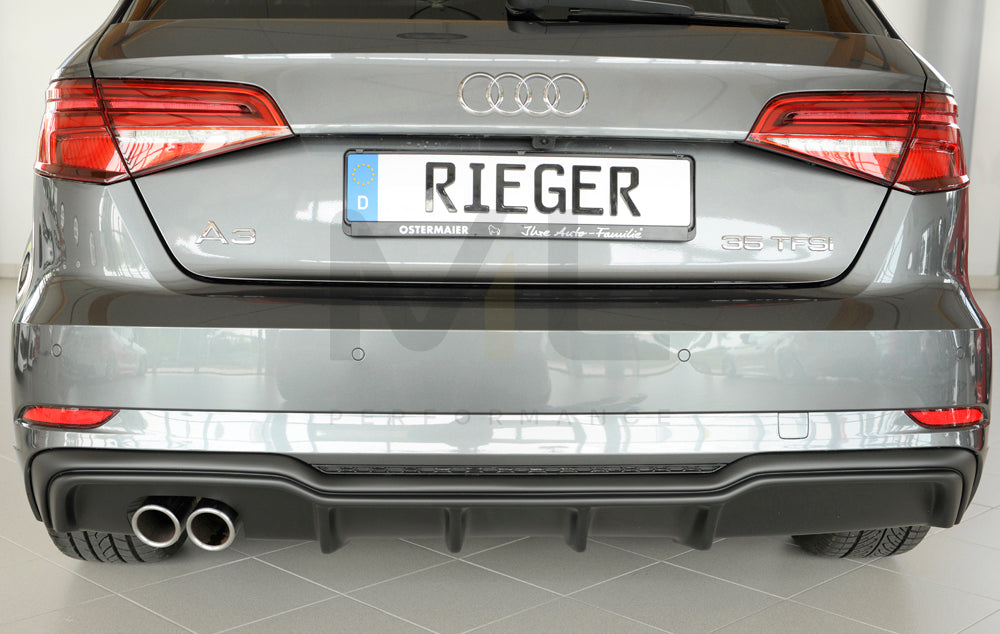 Rieger 00056820 Audi 8V A3 Rear Diffuser 7 | ML Performance UK Car Parts