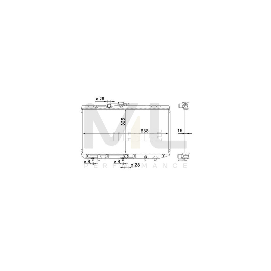 MAHLE ORIGINAL CR 1699 000S Engine radiator for TOYOTA Starlet IV Hatchback (P80) Brazed cooling fins, Automatic Transmission | ML Performance Car Parts