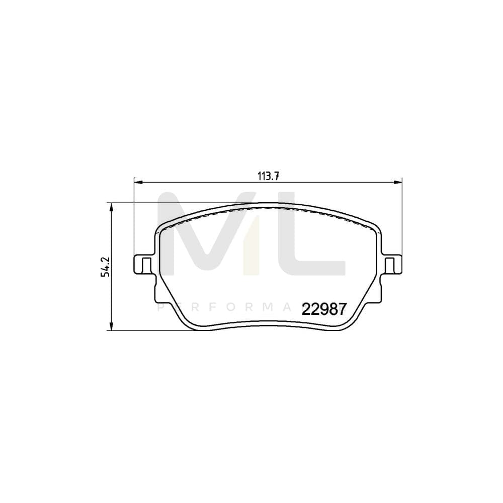 Brembo P 50 148 Brake Pad Set Excl. Wear Warning Contact, With Anti-Squeak Plate, With Brake Caliper Screws | ML Performance Car Parts