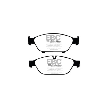 EBC PD01KF132 Audi A6 Greenstuff Front Brake Pad & Plain Disc Kit  - TRW Caliper 2 | ML Performance UK Car Parts