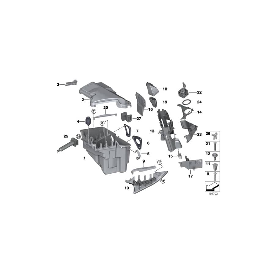 Genuine BMW 12907555133 E71 E70 Air Channel (Inc. X6 M, X5 50iX & X6 50iX) | ML Performance UK Car Parts