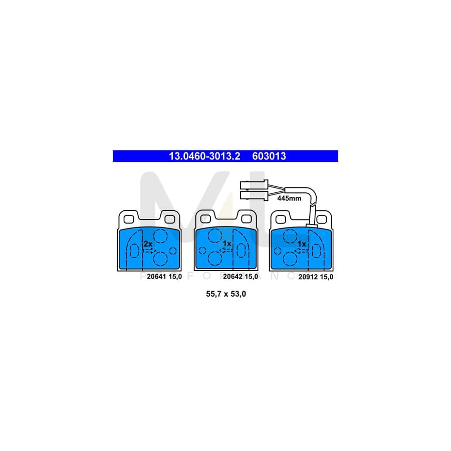 ATE 13.0460-3013.2 Brake pad set incl. wear warning contact | ML Performance Car Parts