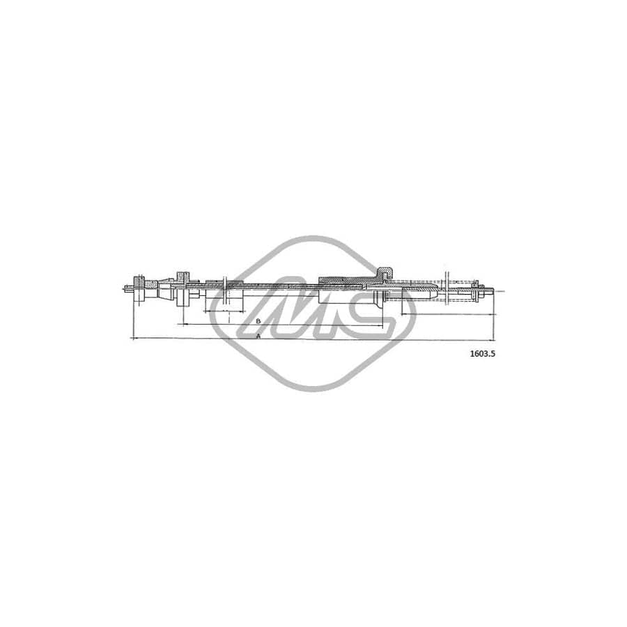 Metalcaucho 81424 Throttle Cable for FIAT Regata Saloon (138) | ML Performance UK Car Parts