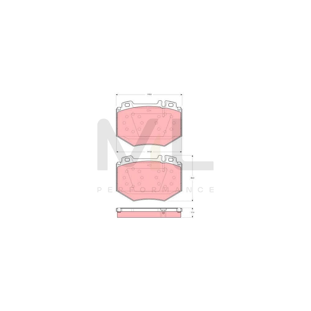 TRW Gdb1575 Brake Pad Set Suitable For Mercedes-Benz S-Class Saloon (W220) Prepared For Wear Indicator | ML Performance Car Parts