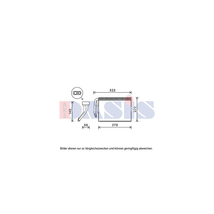 AKS Dasis 820374N Air Conditioning Evaporator For Saab 9-3 | ML Performance UK